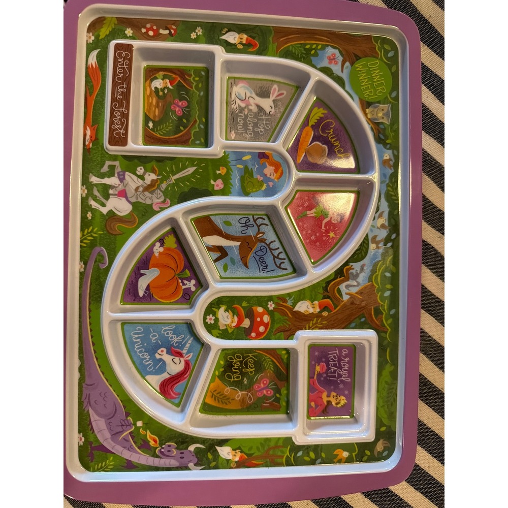 Fred & Friends Dinner Winner Forest Friends Kids Melamine Divided Game Plate
